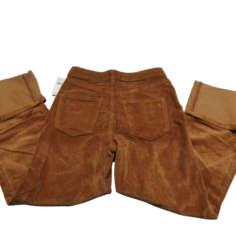 NEW PILCRO Pant Brown Size 27 Scotty Cuffed High Rise Straight Corduroy